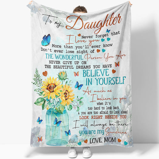 Blanket Birthday Gifts For Daughter, A Hugs Love Blanket for You