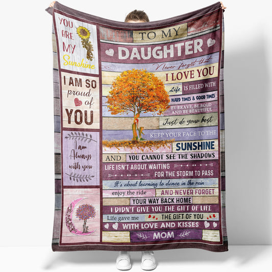 Blanket Gifts For Adult Daughter, Tree of Love, Do Your Best