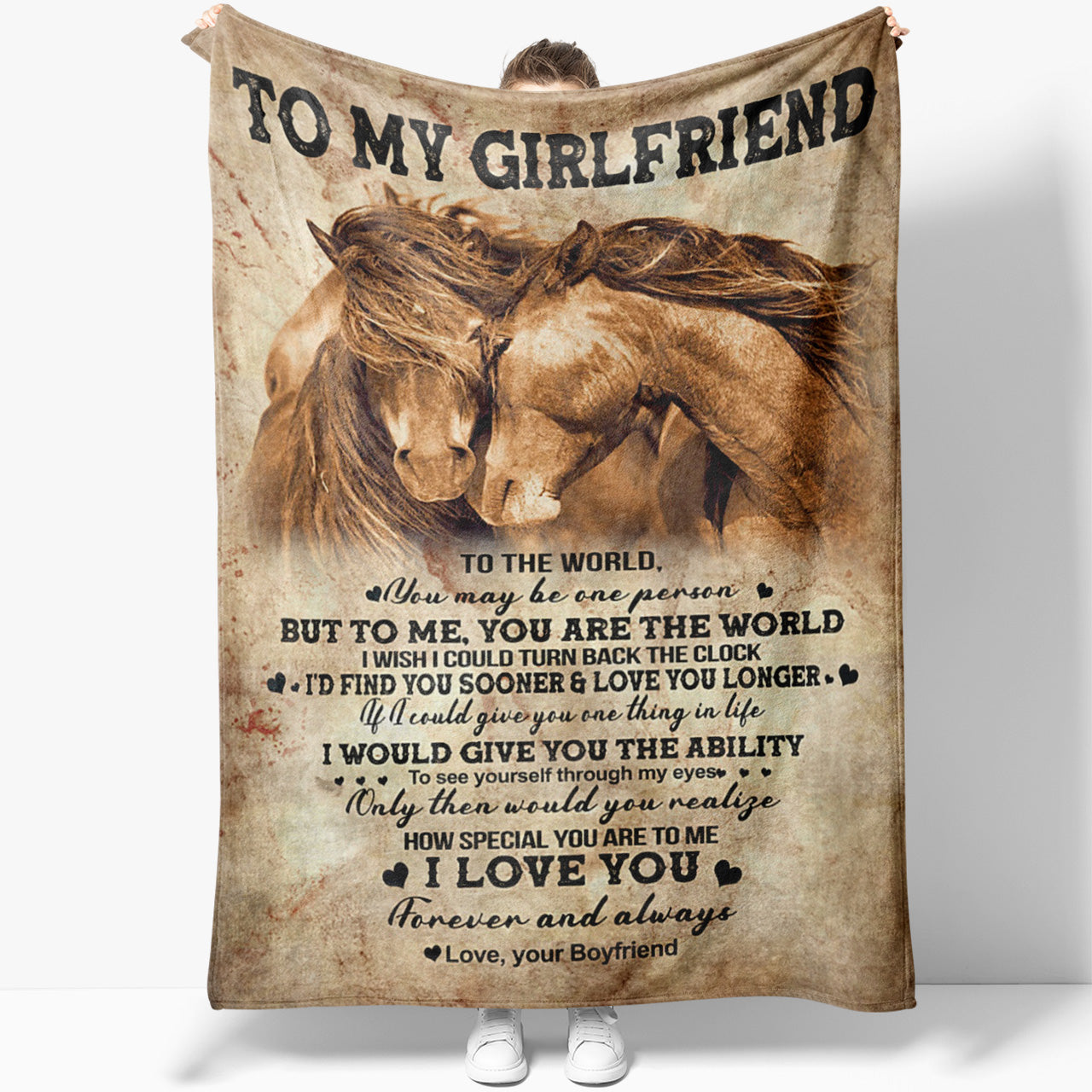 Blanket Gift For Her, Gift For Girlfriend, I Love You, House Love