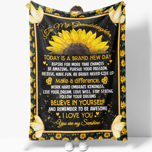 Blanket Gift Ideas for GrandDaughter, You Are My Sunshine