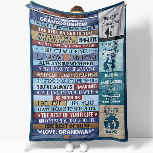 Blanket Gift For Granddaughter, Birthday Gifts for Granddaughter, I Believed in You