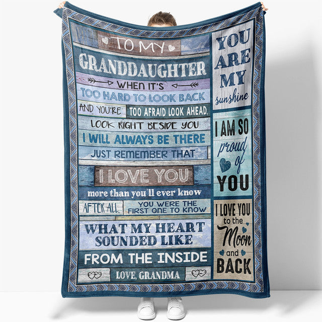 Blanket Gift For Granddaughter, Personalised Granddaughter Gifts, I Love You More