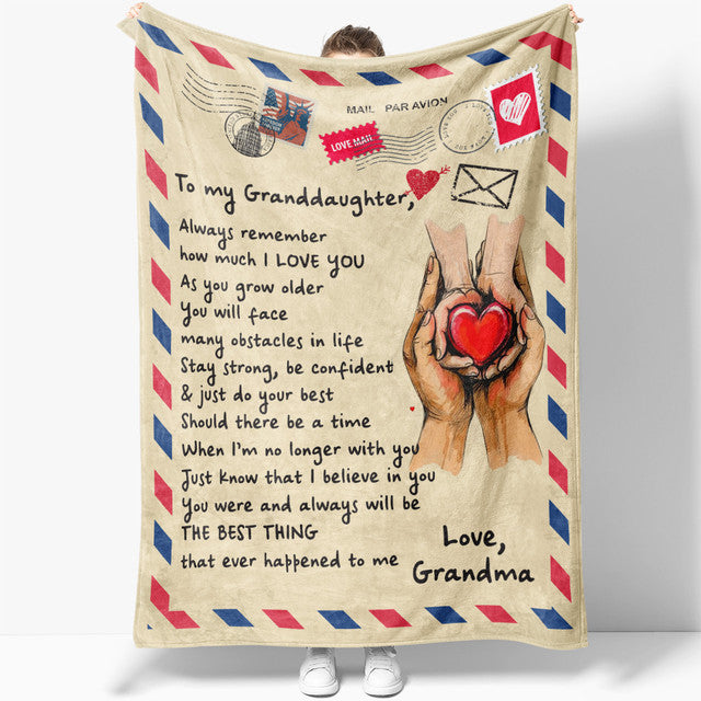 Blanket Gift For Granddaughter, Birthday Gifts for Granddaughter, Stay Strong Be Confident