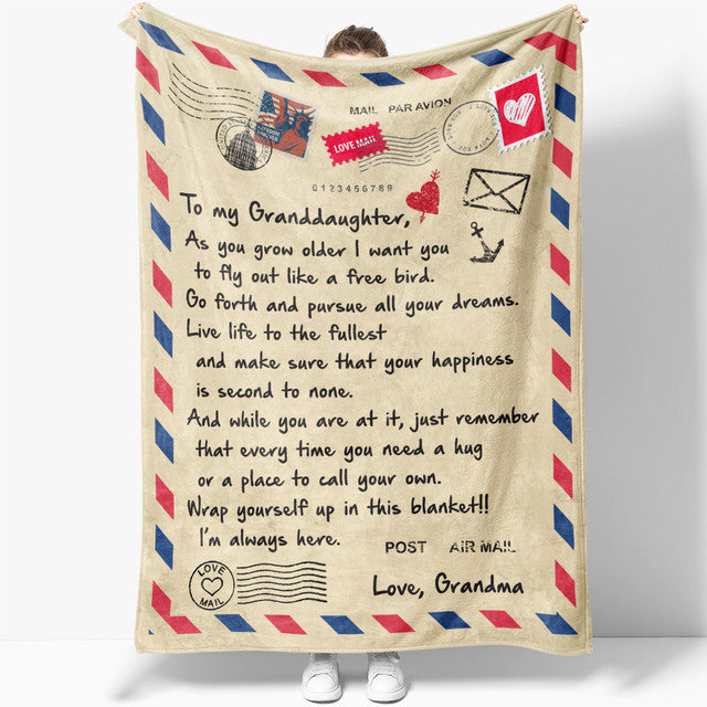 Blanket Gift For Granddaughter, Birthday Gifts for Granddaughter, Fly Like a Bird