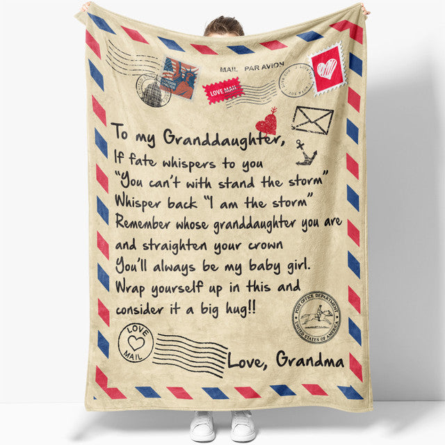 Blanket Gift For Granddaughter, Sweet Gifts For Granddaughter, You Are the Storm