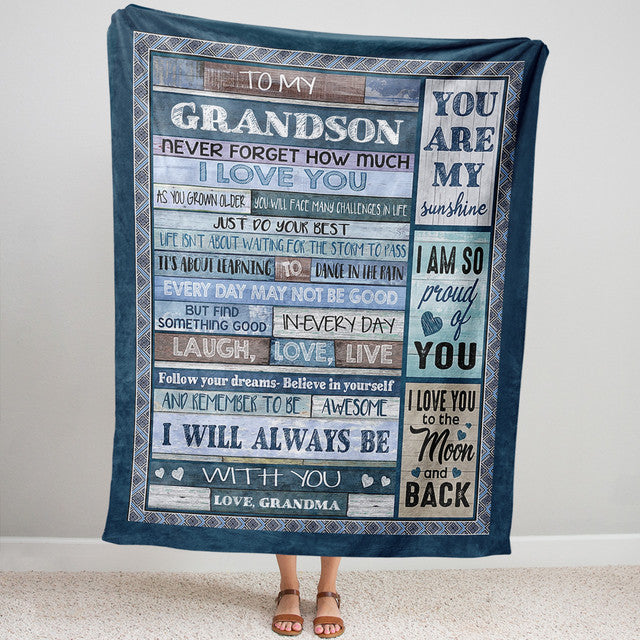 Blanket Gift For Grandson, Birthday Gifts For Grandsons, Be With You