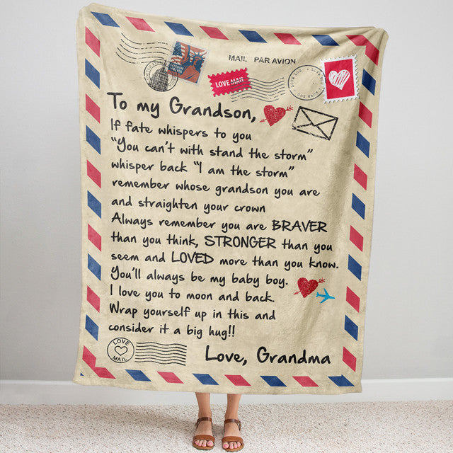 Blanket Gift For Grandson, High School Graduation Gifts For Grandson, You Are the Storm