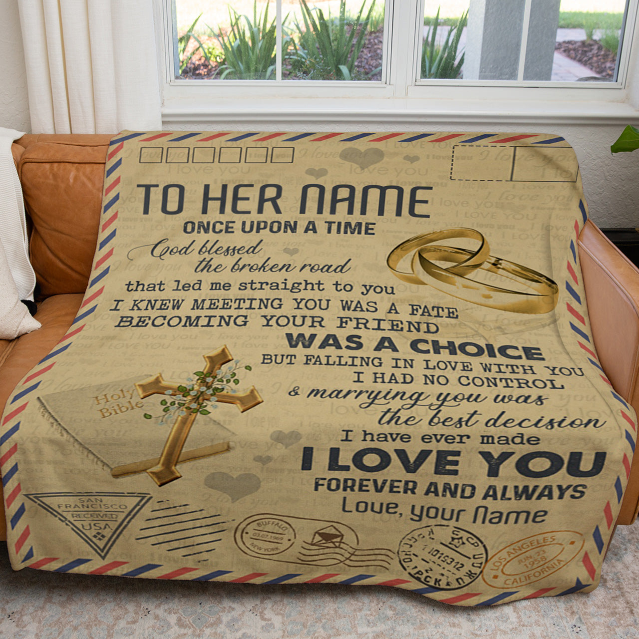 Blanket Gift For Her, Birthday Gift For Wife, Love You Forever