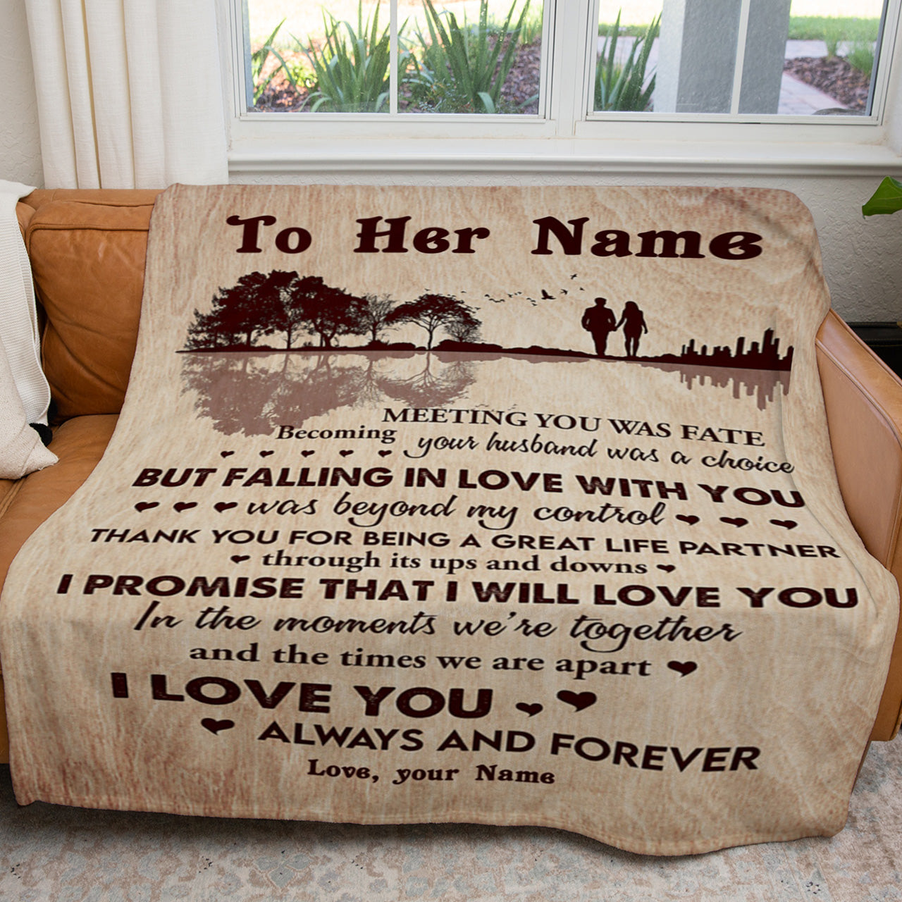 Blanket Gift For Her, Anniversary Gifts For Her, Falling in Love with You