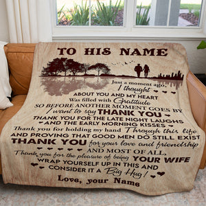 Blanket Gift For Him, Anniversary Gift Ideas For Him, I Thought About You