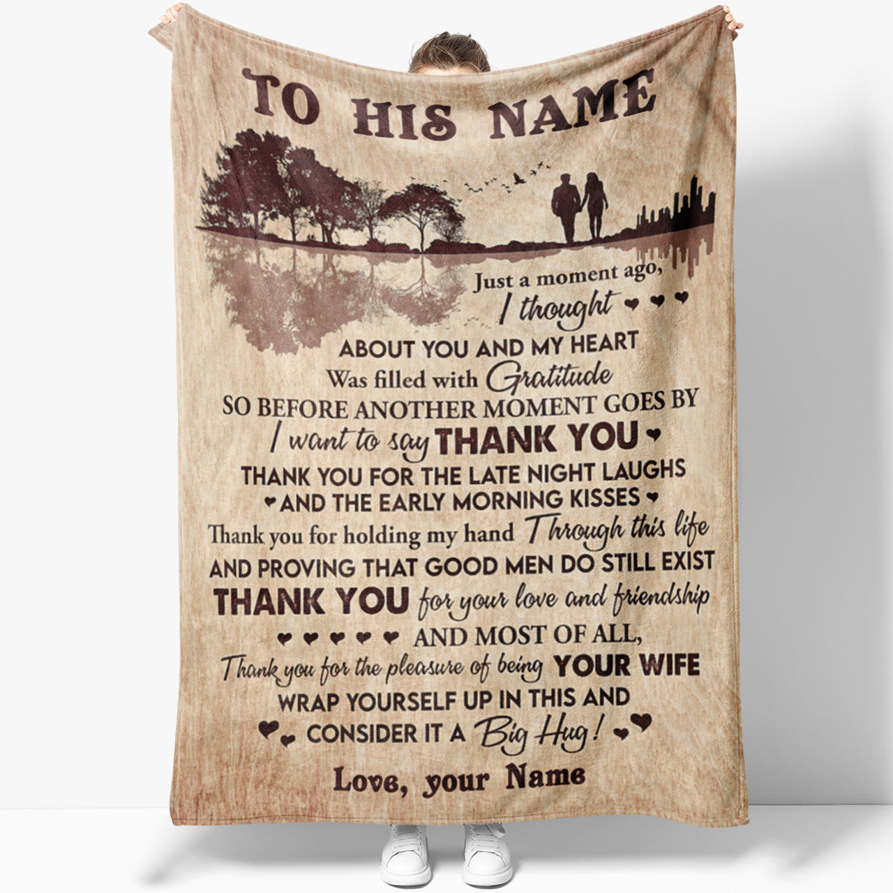 Blanket Gift For Him, Anniversary Gift Ideas For Him, I Thought About You