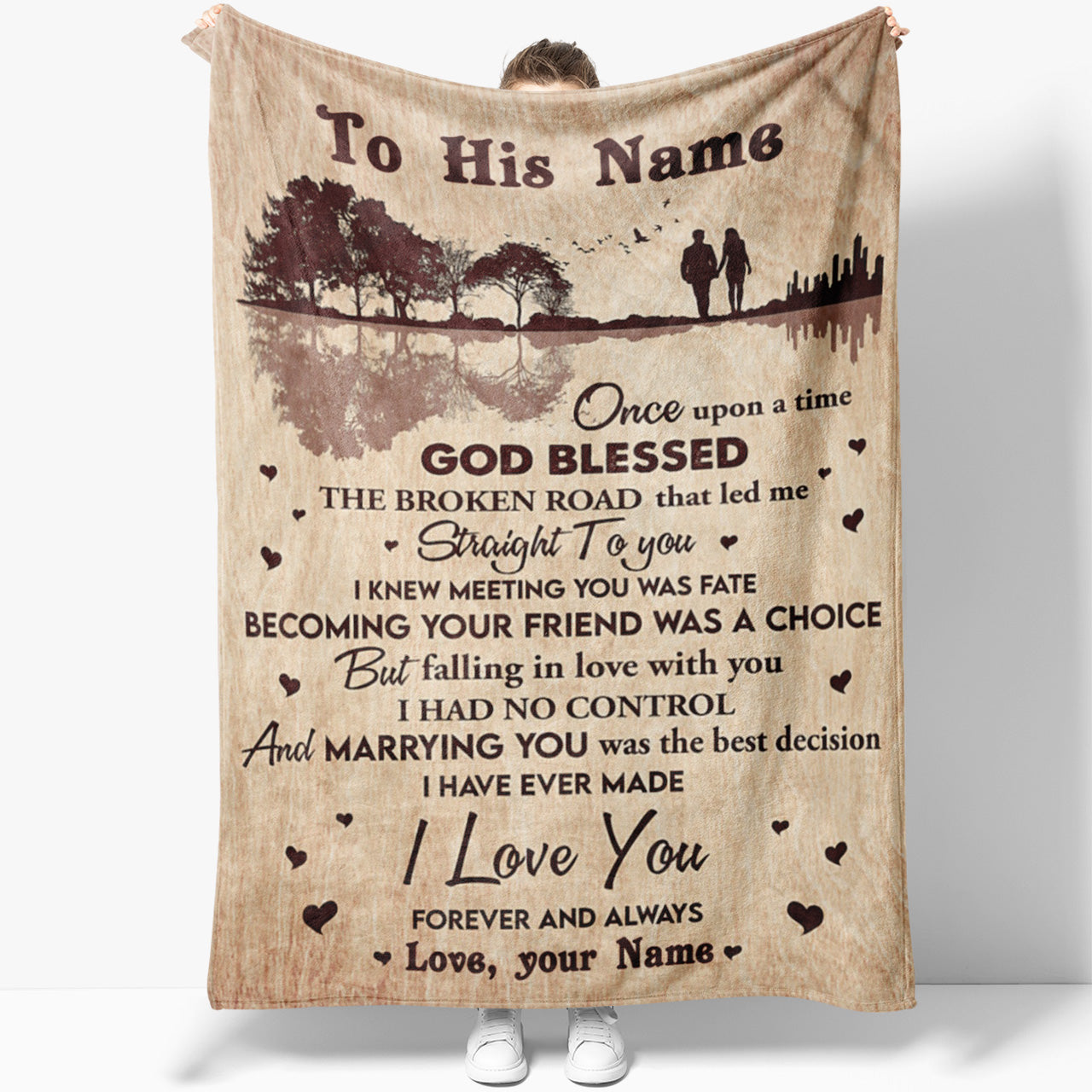 Blanket Gift For Him, Anniversary Gift For Husband, Once Upon a Time