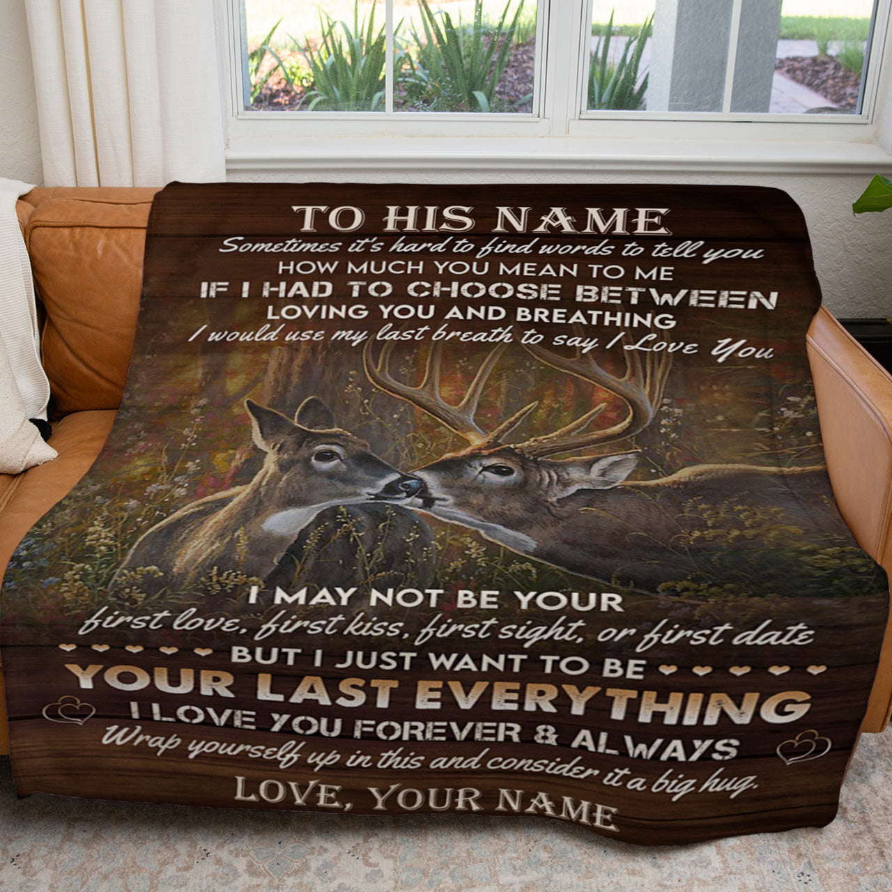 Blanket Gift For Him, Unique Birthday Gifts For Him, Loving Quote for Him