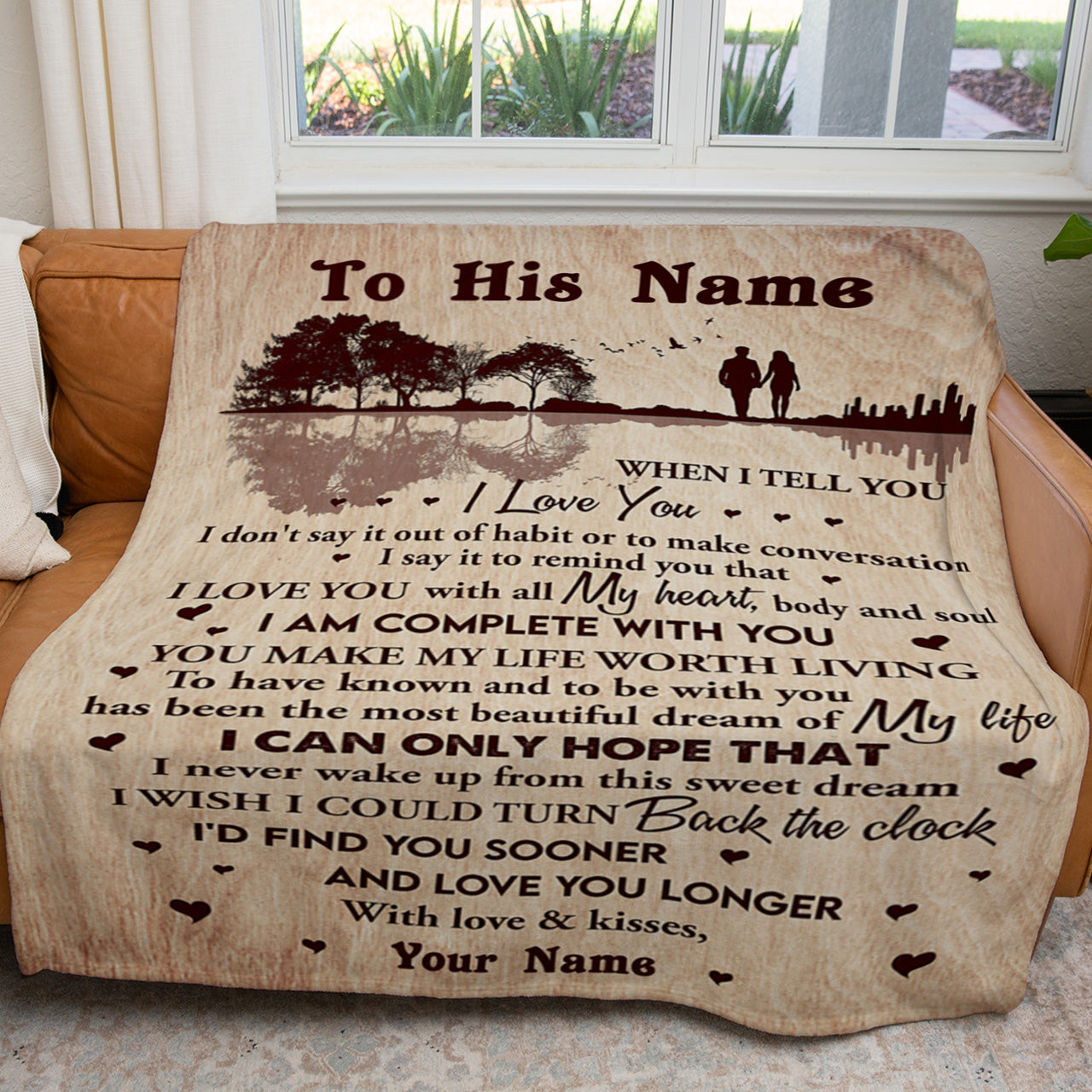 Blanket Gift For Him, Birthday Ideas For Husband, I Am Complete With You