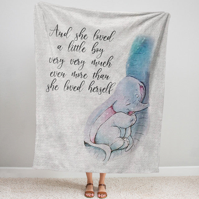 Blanket Gift Ideas For Mom, First Mothers Day Gift, Loved Boy More Than Herself