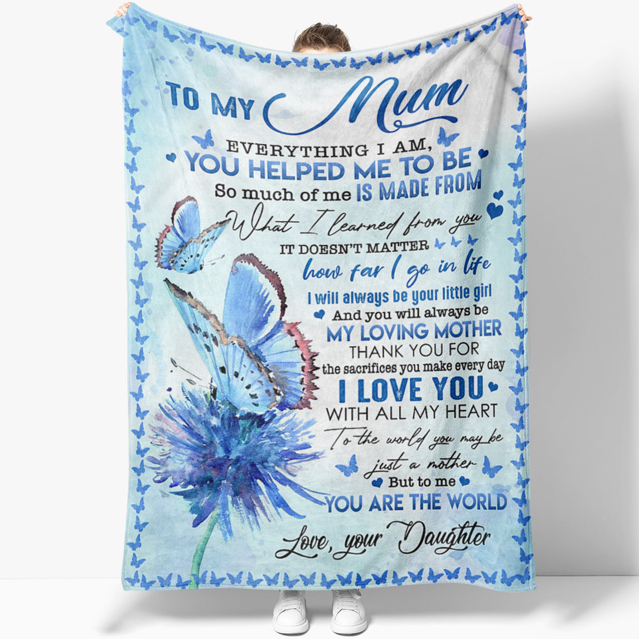 Blanket Gift ideas For Mom, Christmas Gifts For Mom, Because You