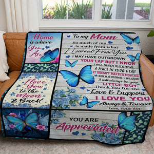 Blanket Gift Ideas For Mom, Mothers Day Gift Ideas, Home is Where You Are