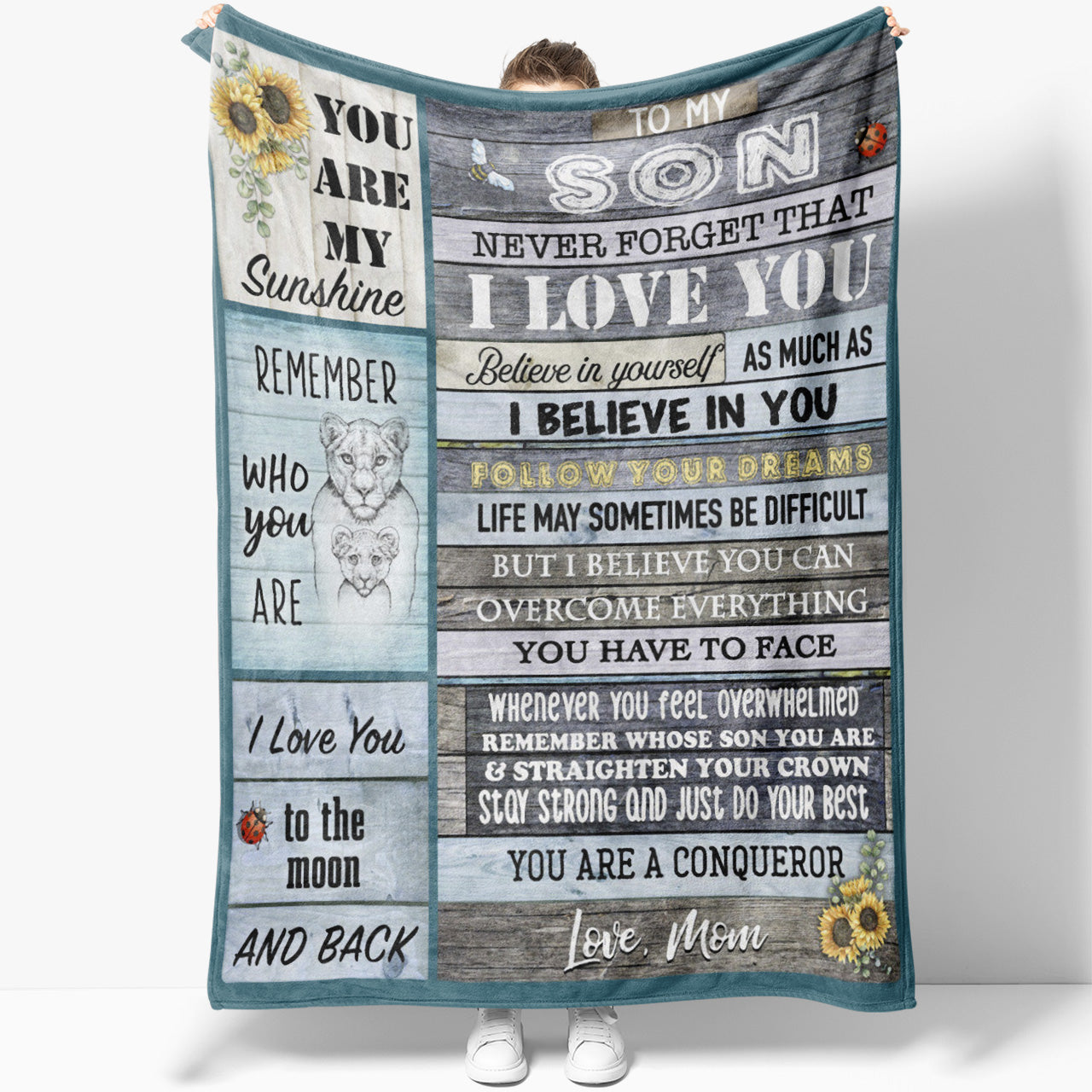 Blanket Gift ideas For Son, I Love You My Sunshine
