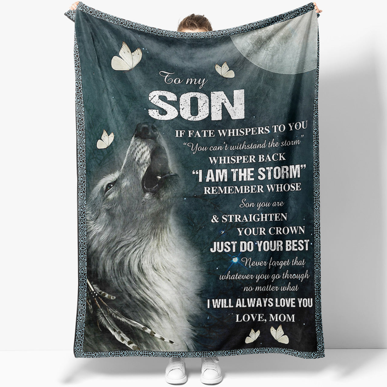 Blanket Gift For Son, You Are the Storm Wolf