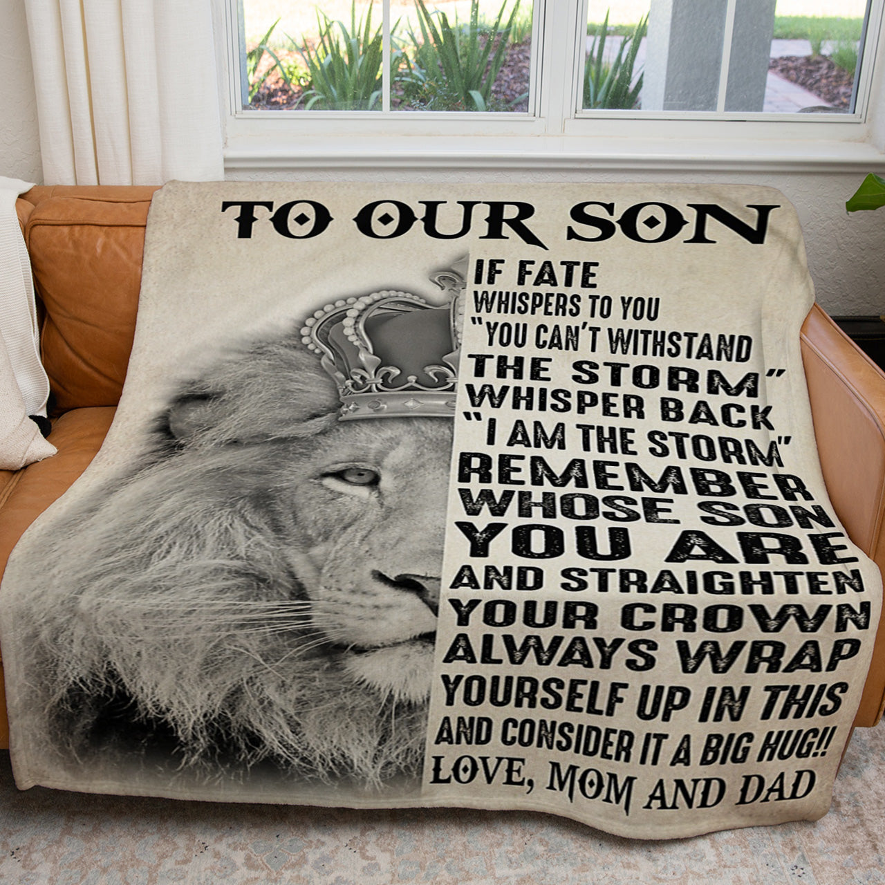 Blanket Gift For Son, You Are the Storm, My Lion