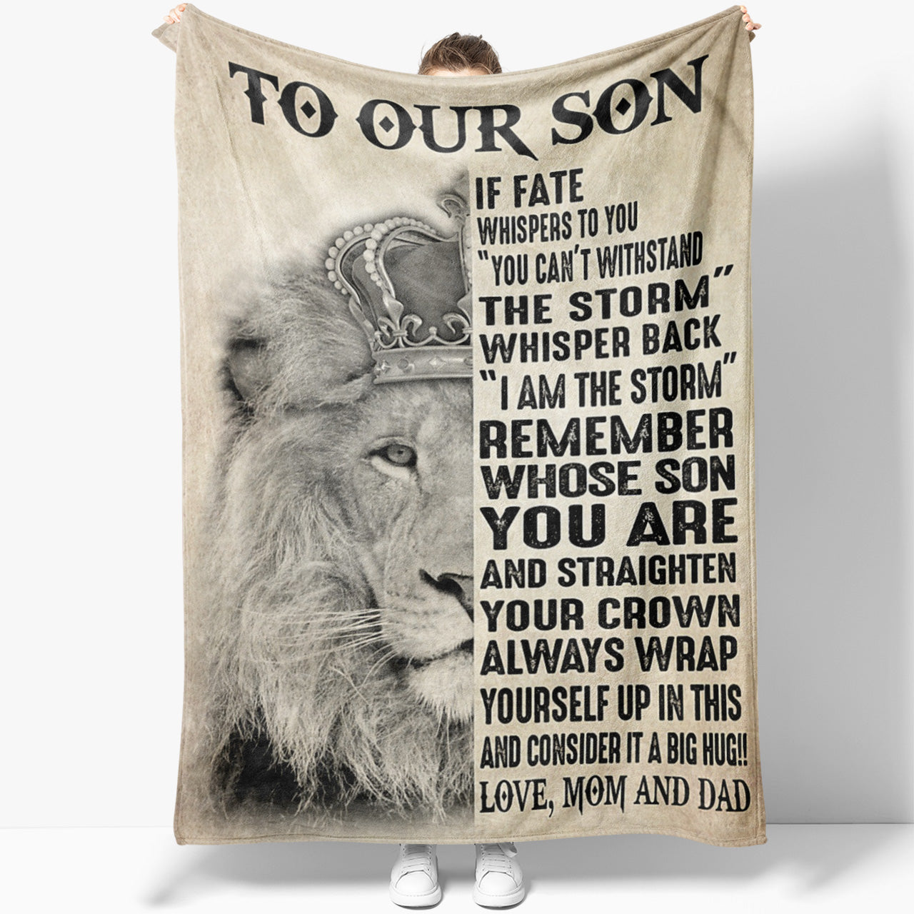 Blanket Gift For Son, You Are the Storm, My Lion