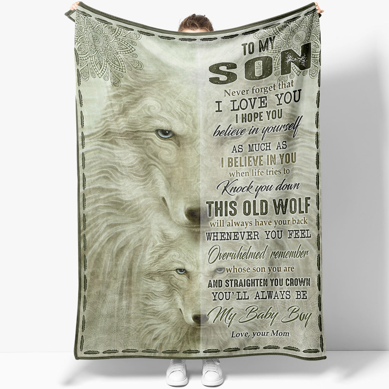 Blanket Gifts For Sons From Mothers, You Are Son of Wolf