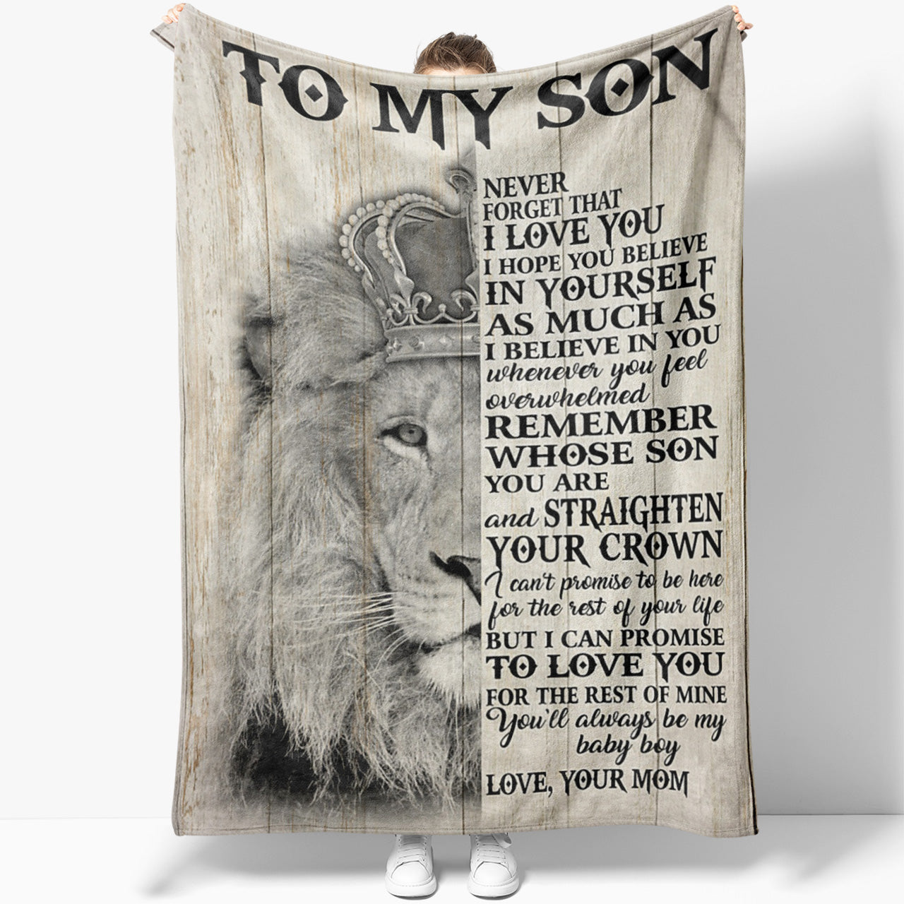 Blanket Gifts For Sons From Mothers, I Love You, My Lion