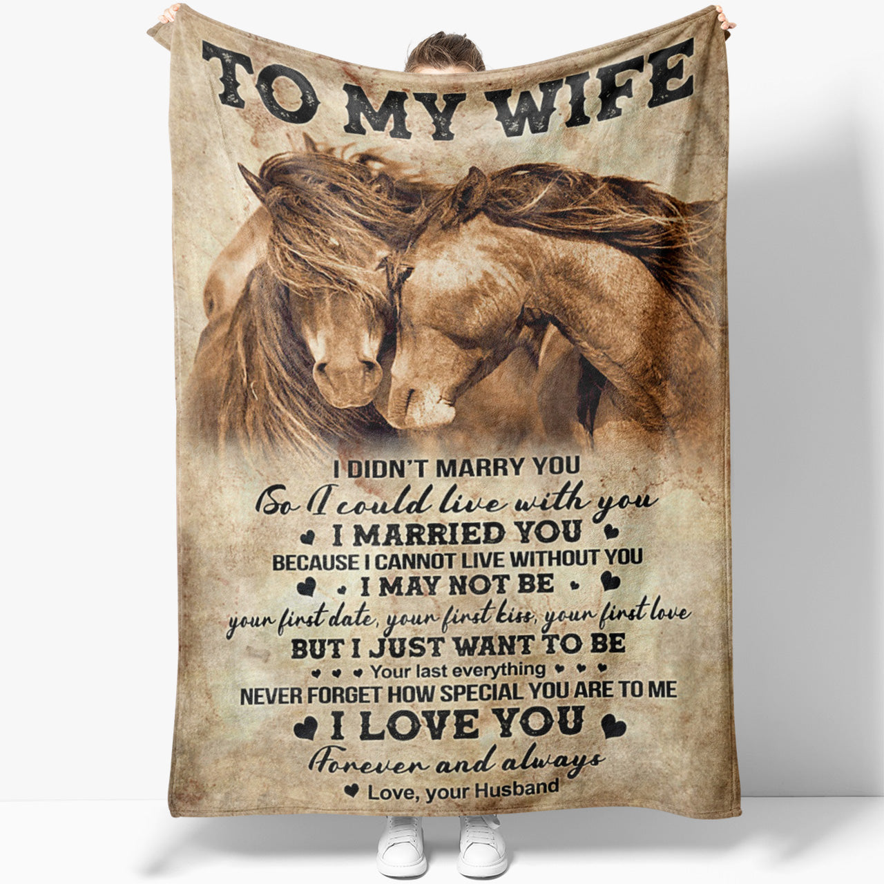 Blanket Gift For Wife, You Are Special, Horse Love