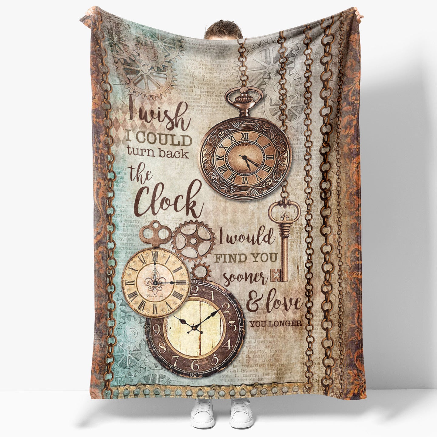 Blanket Gift For Him, Gift For Boyfriend, Valentines Day Gifts For Him, Turn Back the Clock