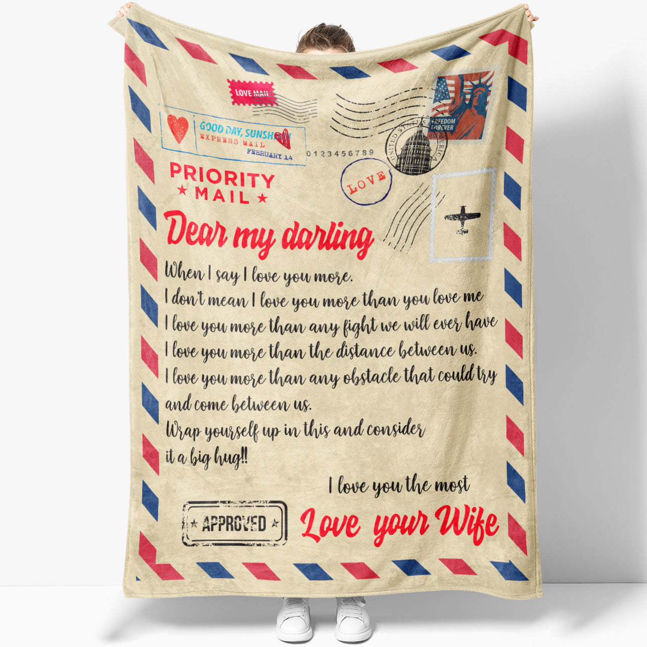 Blanket Gift For Husband, Valentines Day Gifts For Him, I Say I Love You