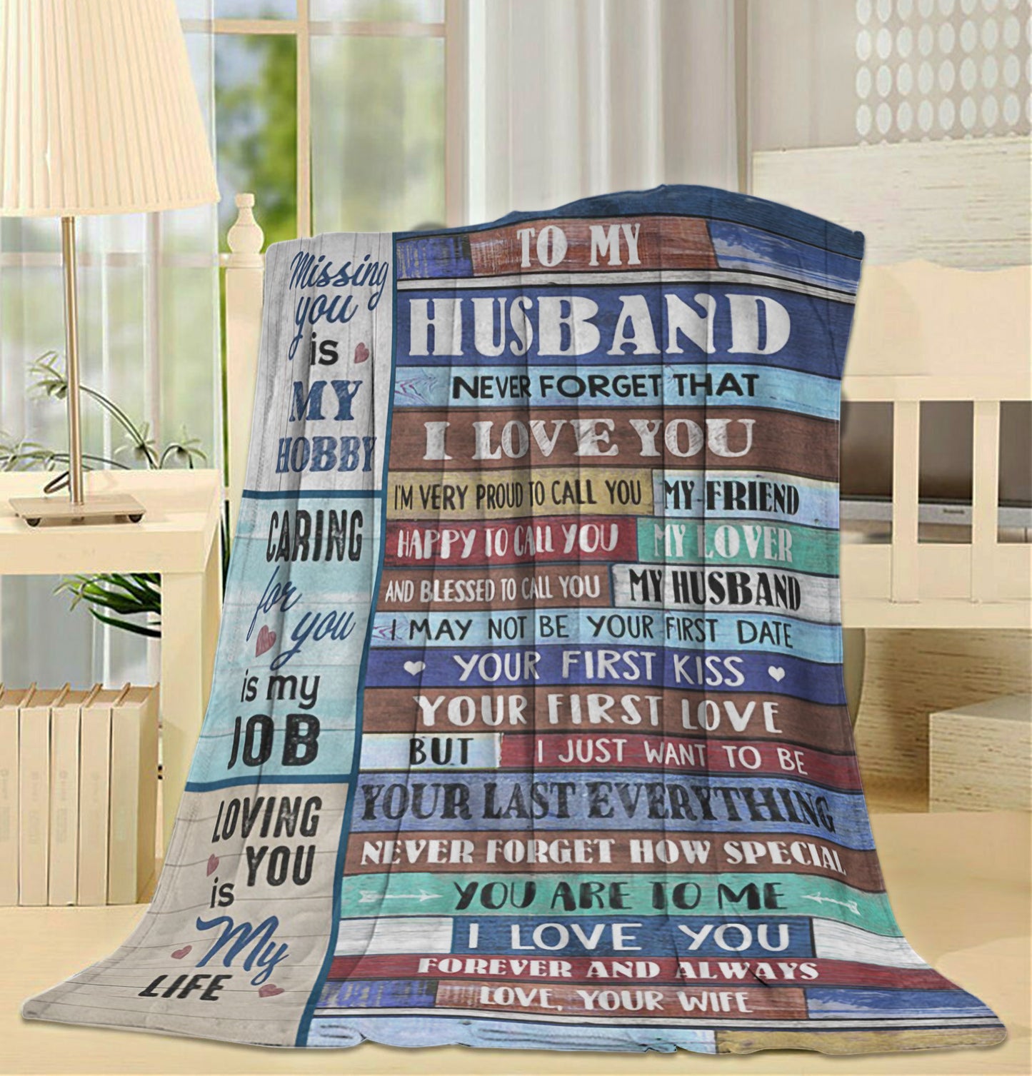 Blanket Gift For Him, Gift Ideas For Husband, Missing You Is My Hobby