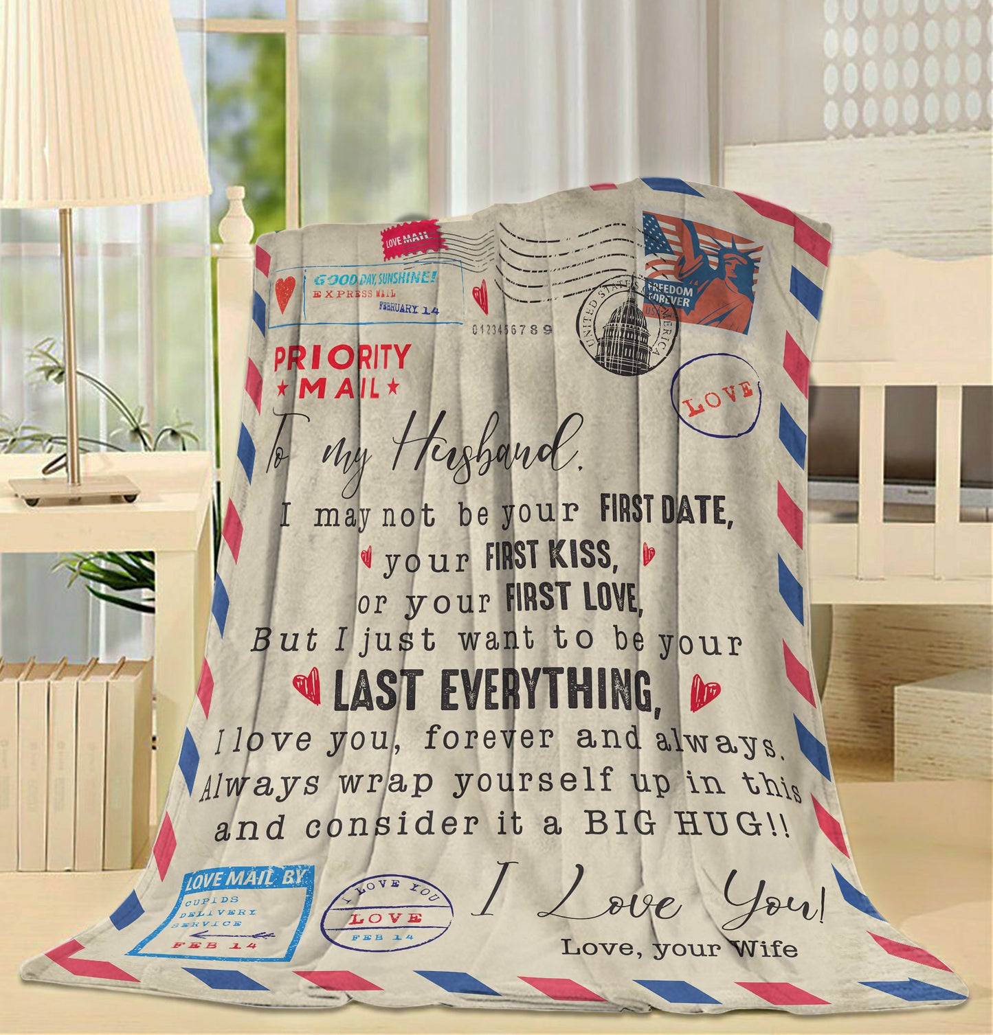 Blanket Gift For Him, Anniversary Gift Ideas For Him, I May Not Be Your First