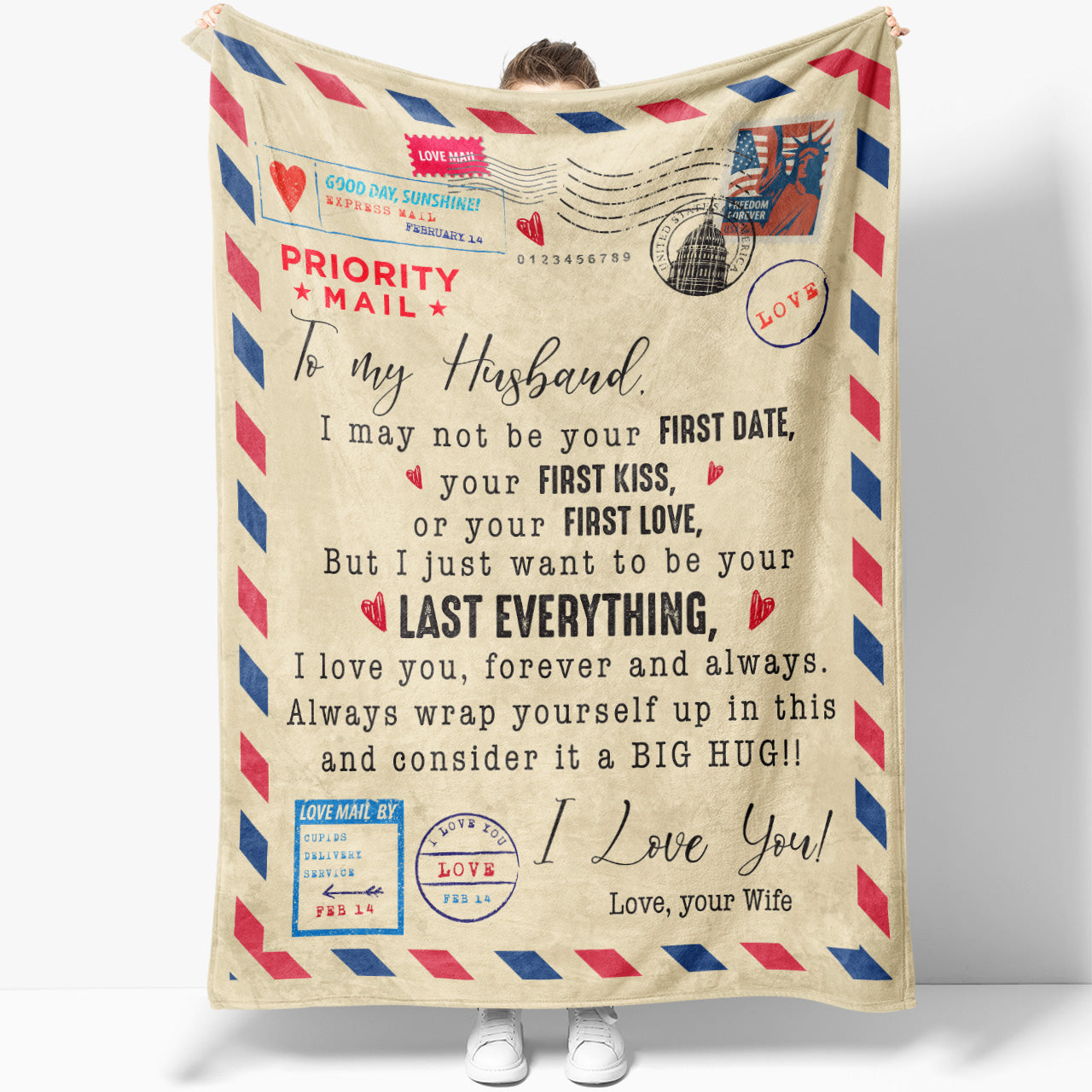 Blanket Gift For Him, Anniversary Gift Ideas For Him, I May Not Be Your First