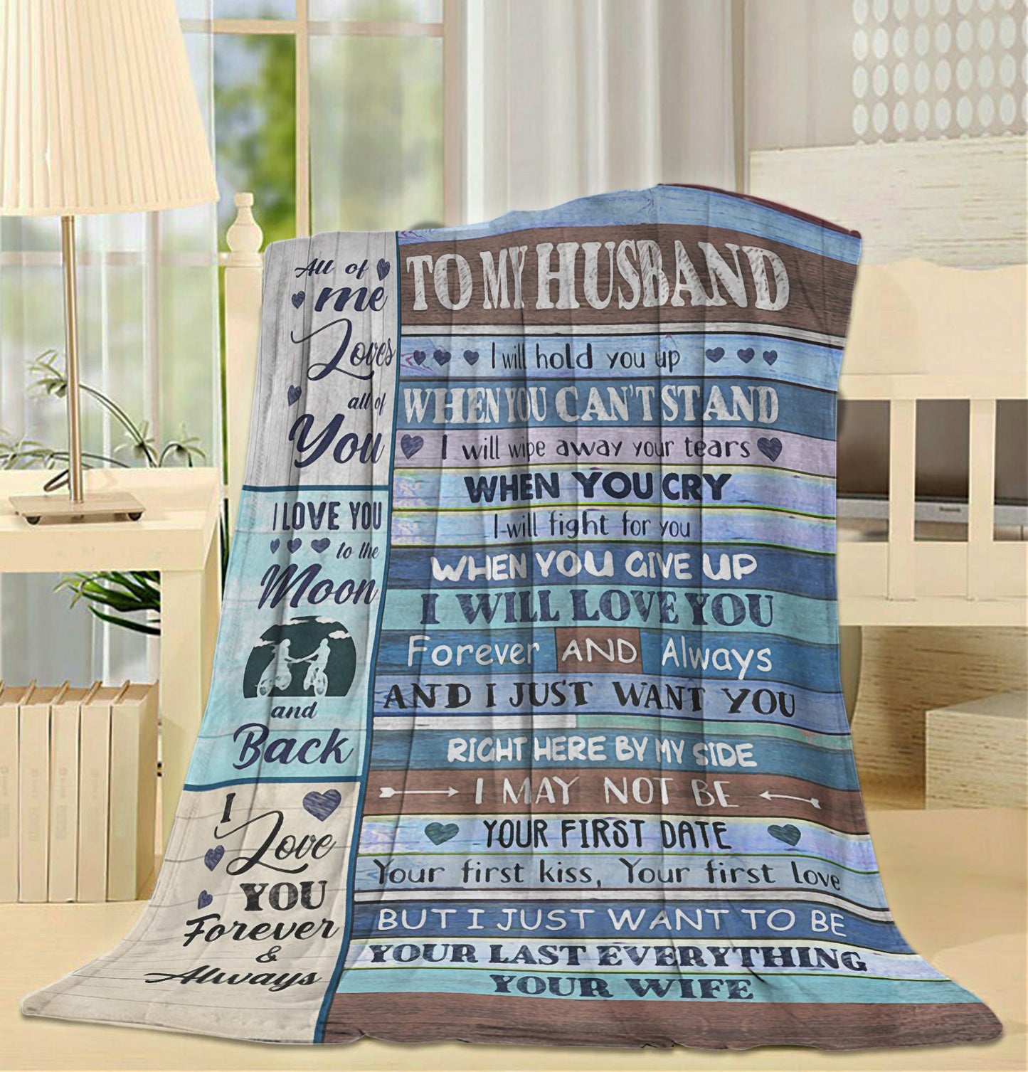 Blanket Gift For Him, Birthday Gifts For Him, Best Gift For Husband, I Will Hold