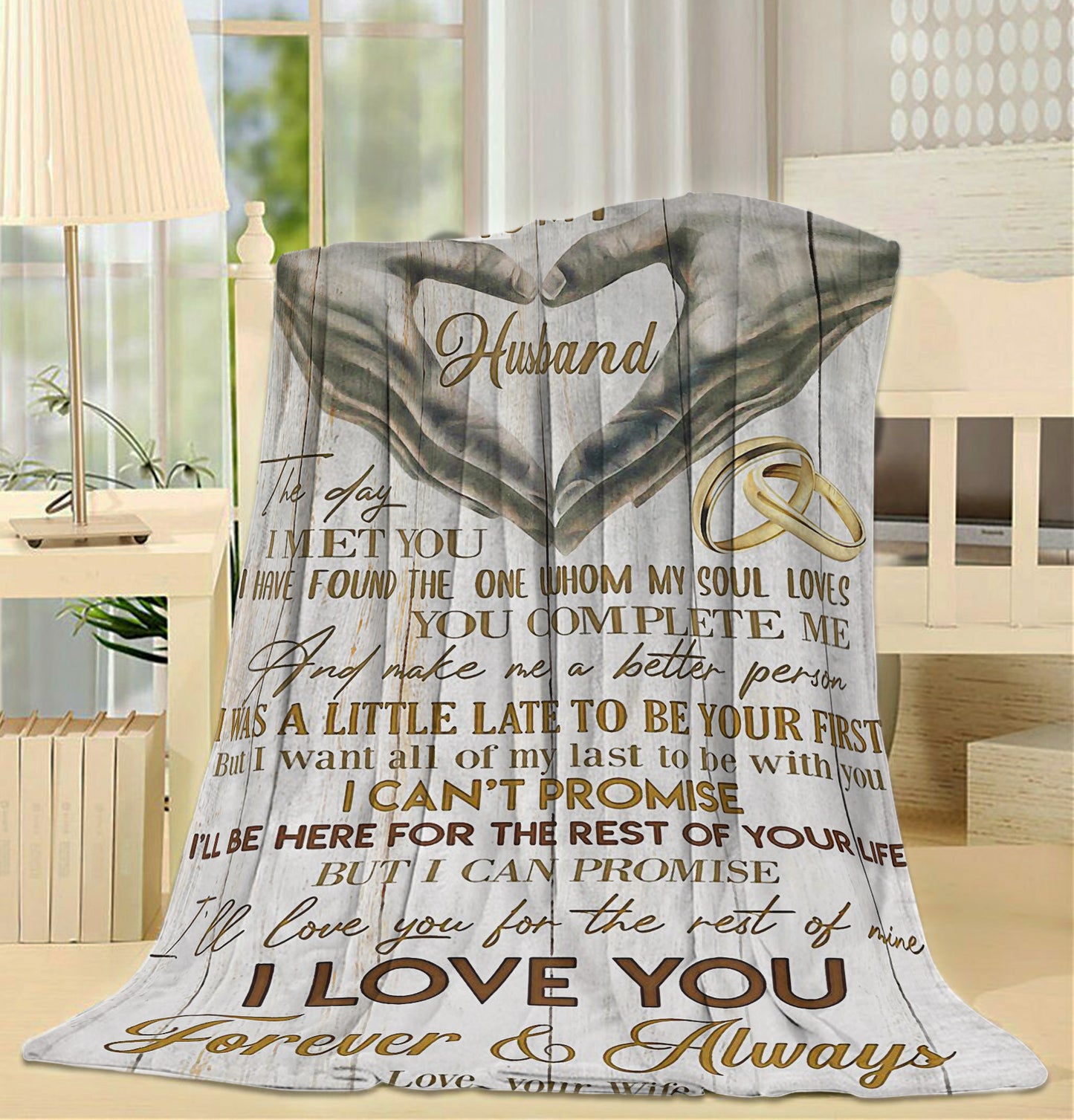 Blanket Gift For Husband, Romantic Anniversary Gift Husband, The Day I Met You