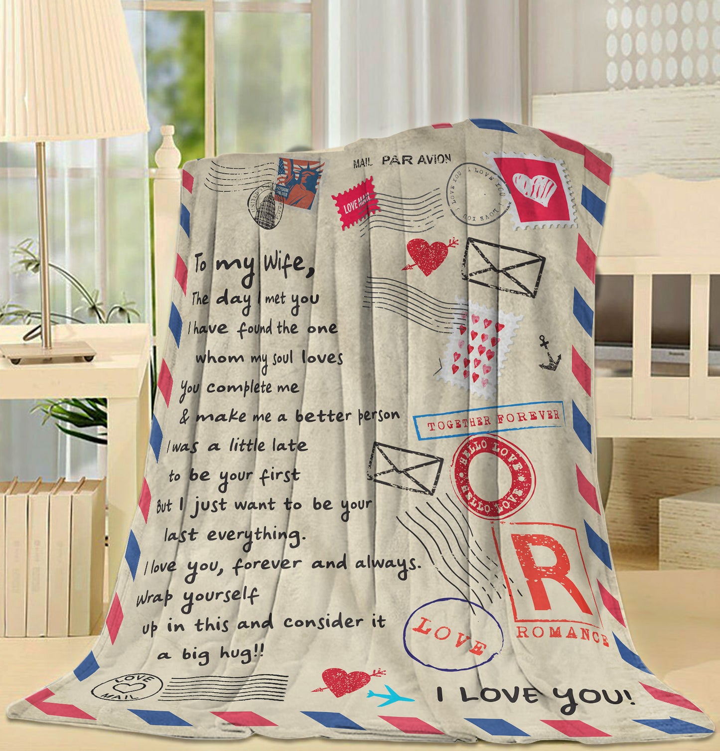 Blanket Gift For Her, Gifts For Women, Christmas Gift Ideas For Wife, The Day I Met You