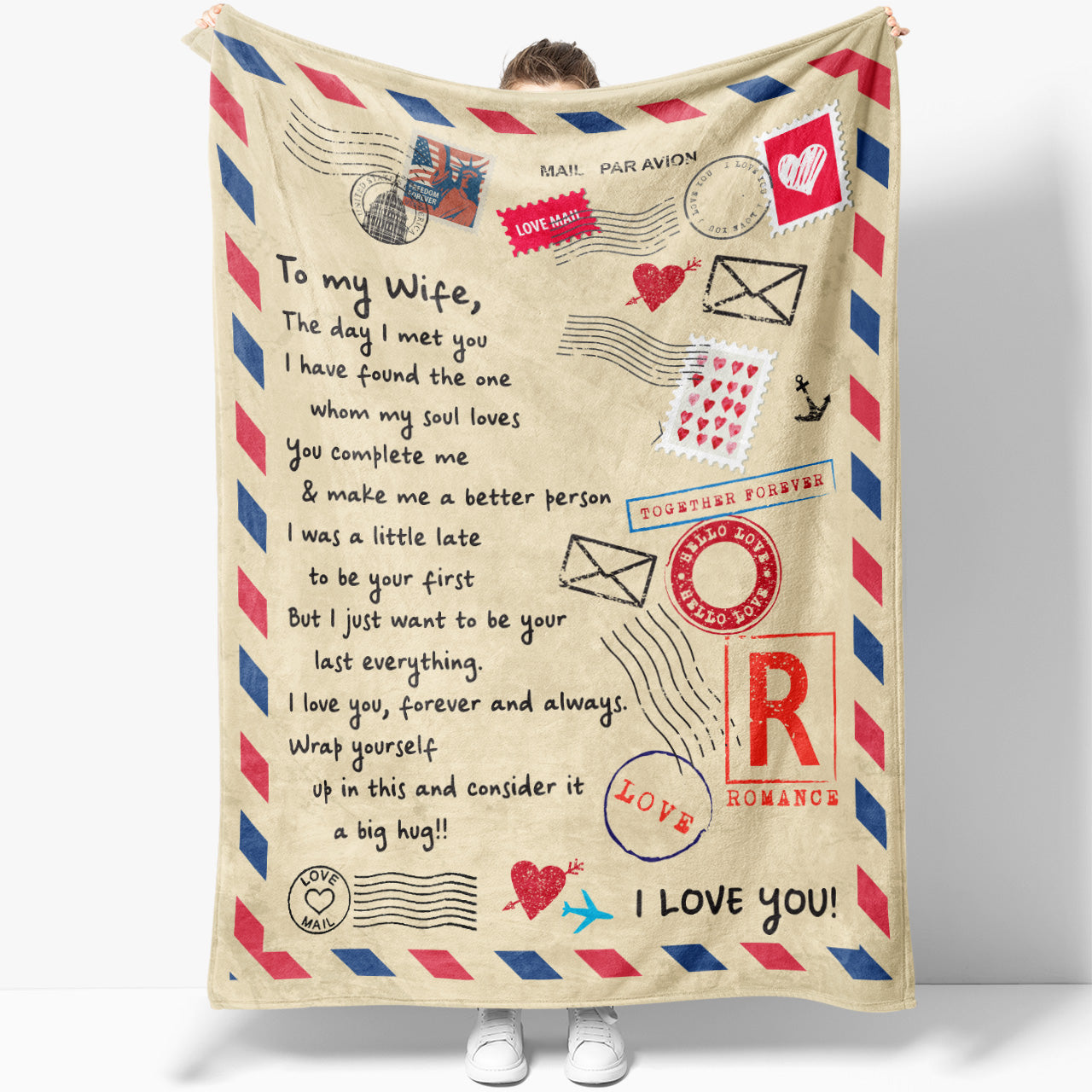 Blanket Gift For Her, Valentines Day Gifts For Her, Presents For Her, The Day I Met You,