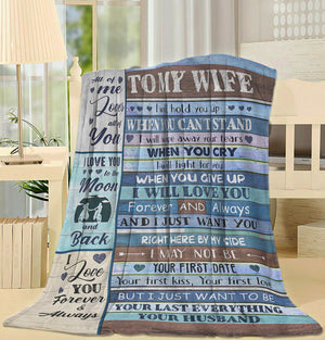 Personalized Blanket Gift For Wife, Valentines Day Gifts For Her, I Will Hold
