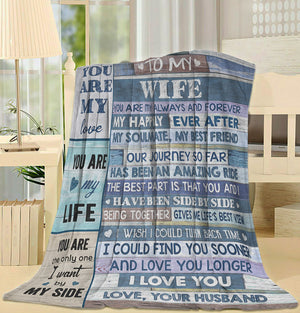 Blanket  Gift For Wife, Personalised Gifts For Her, Romantic Gift For Wife, You Are My Love