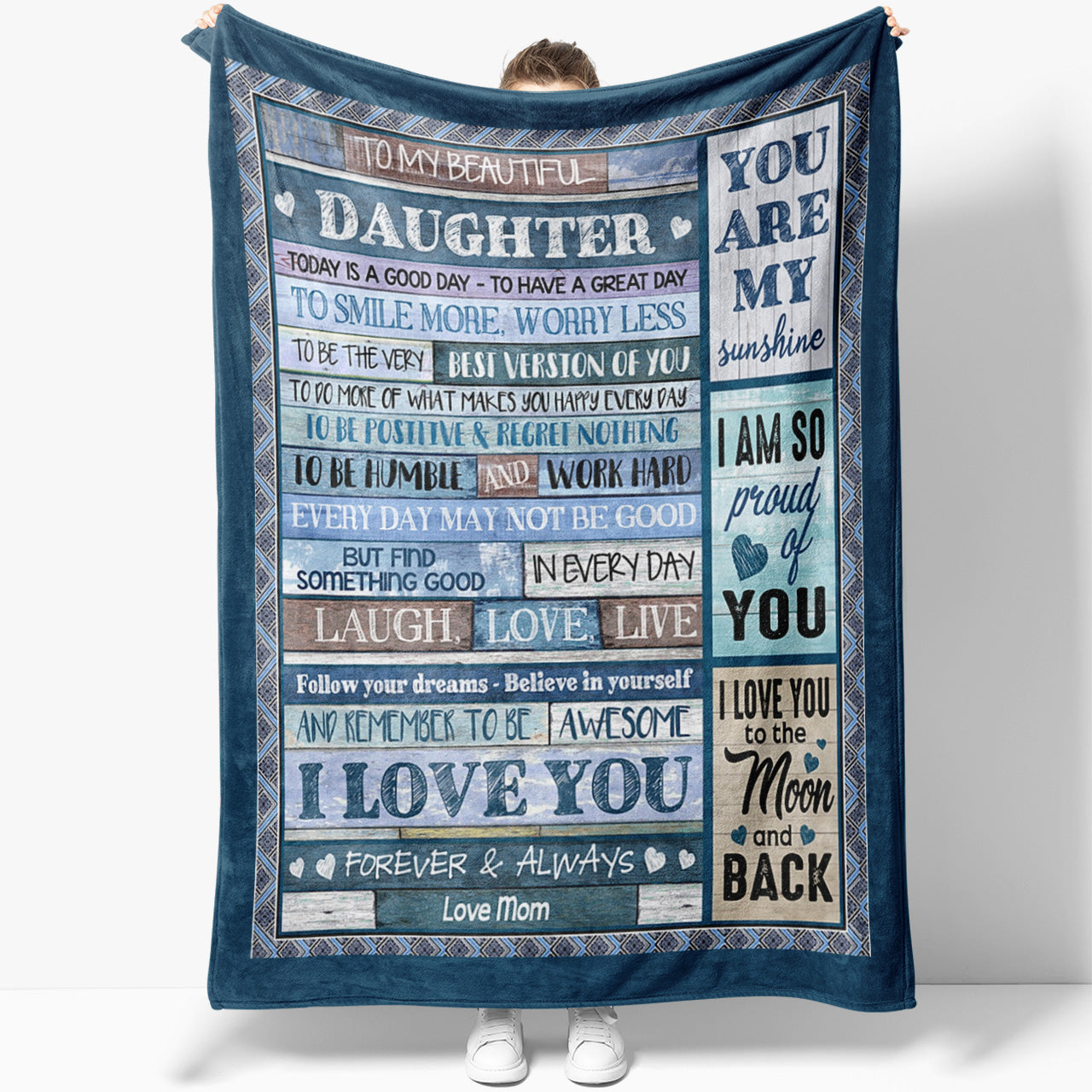 Personalized Blanket Gift For Daughter, Birthday Gift For Daughter, A Good Day