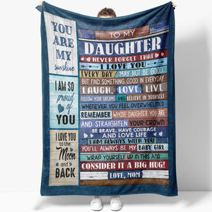 Blanket Graduation Gift For Daughter, Sentimental College Graduation Gifts For Daughter, I Love You