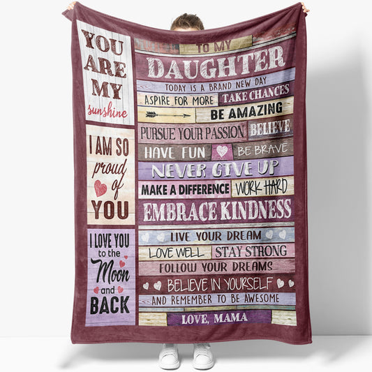 Blanket Birthday Gifts For Daughter, Mom And Daughter Gifts, Today Is A
