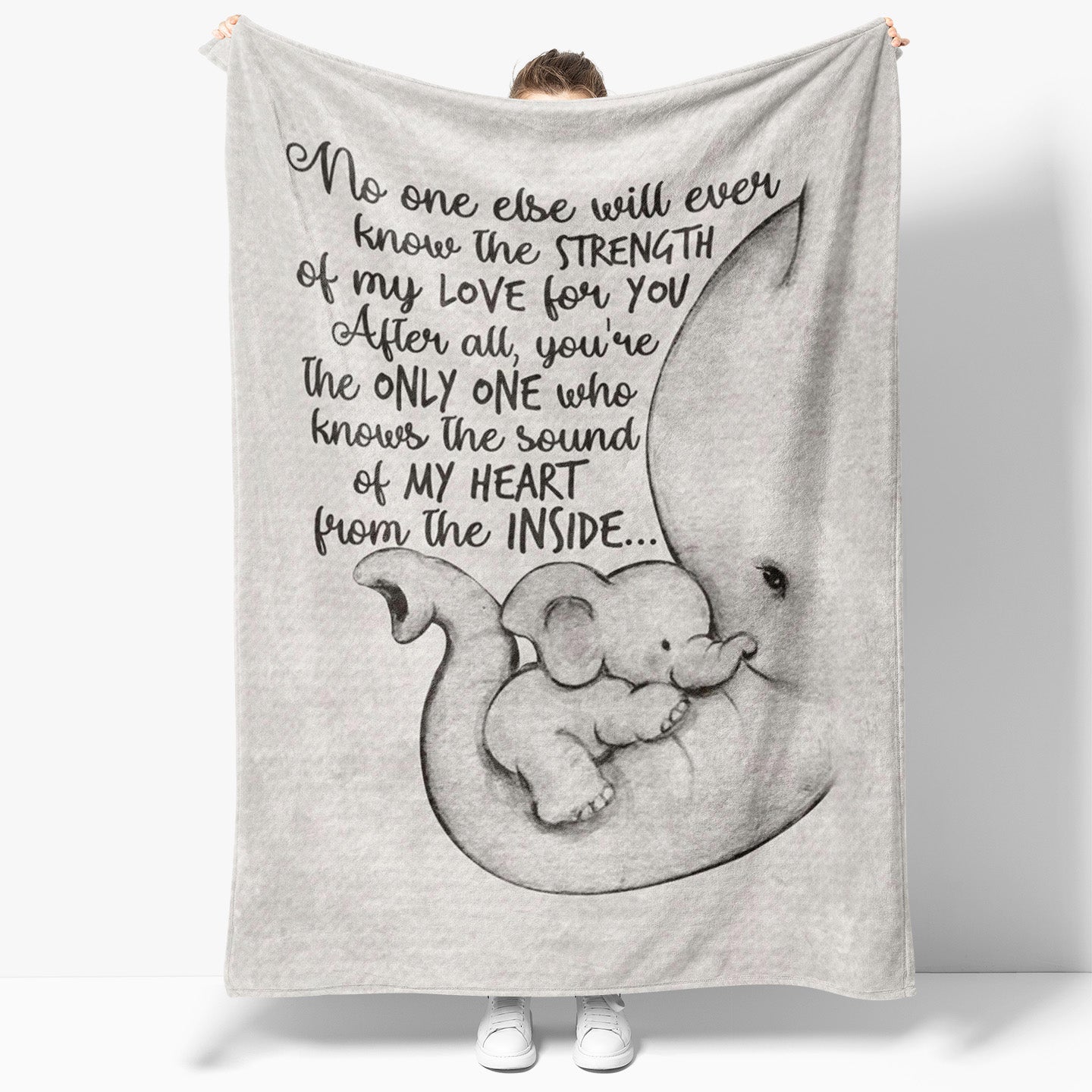 Blanket Gift Ideas For Mom, Mothers Day Gift Ideas, Baby Elephant