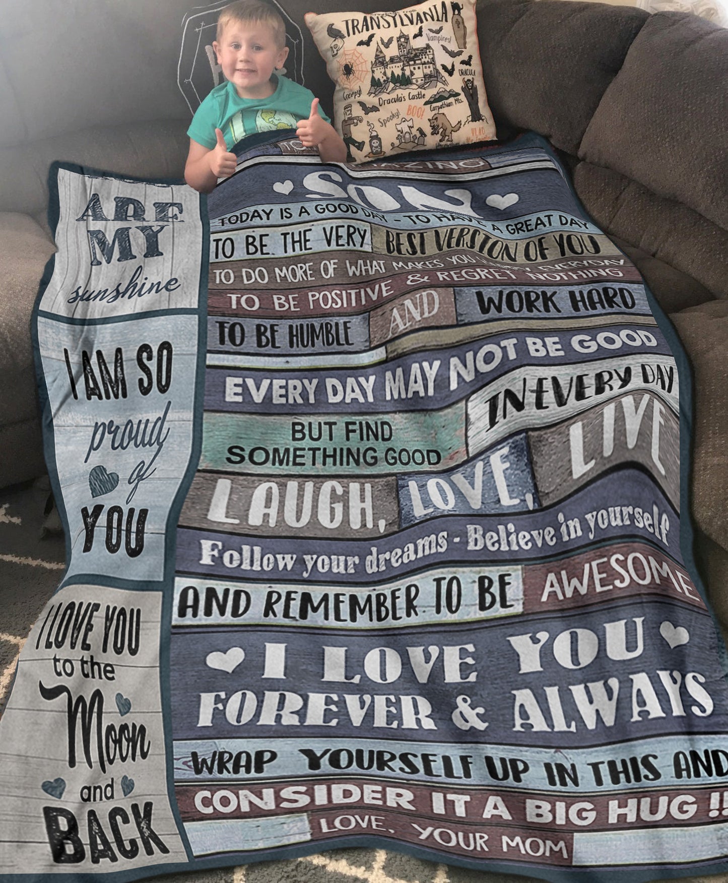 Blanket Gift For Son, Graduation Gift Ideas For Son, A Good Day