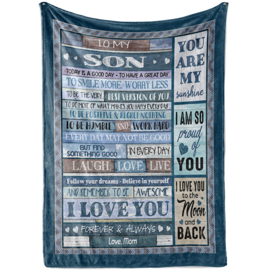 Blanket Gift For Son, High School Graduation Gifts For Son, A Good Day
