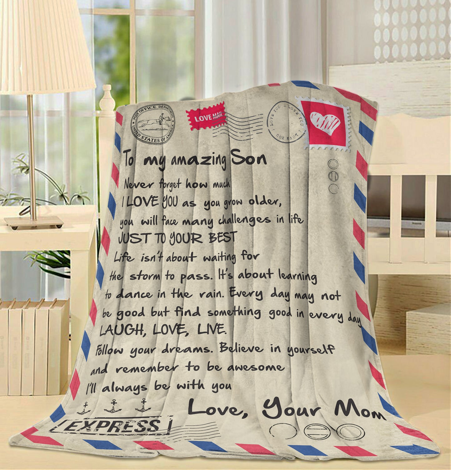 Blanket Gifts For Sons From Mothers, Christmas Gifts For Son, I Love You