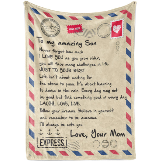 Blanket Gifts For Sons From Mothers, Christmas Gifts For Son, Never Forget