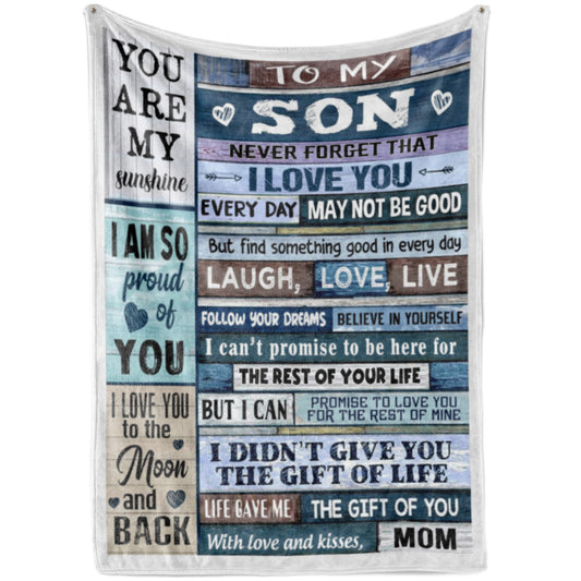 Blanket Gift For Son, High School Graduation Gifts For Son, I Love You