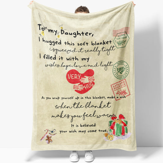 Blanket Gift For Daughter, Father Daughter Gifts, Close Your Eyes Make a Wish