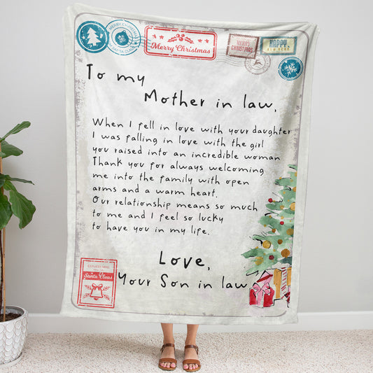 Blanket Christmas Gift ideas for Mother in Law from Son in Law Customize Personalize Love with Your Daughter 20121101 - Fleece Blanket